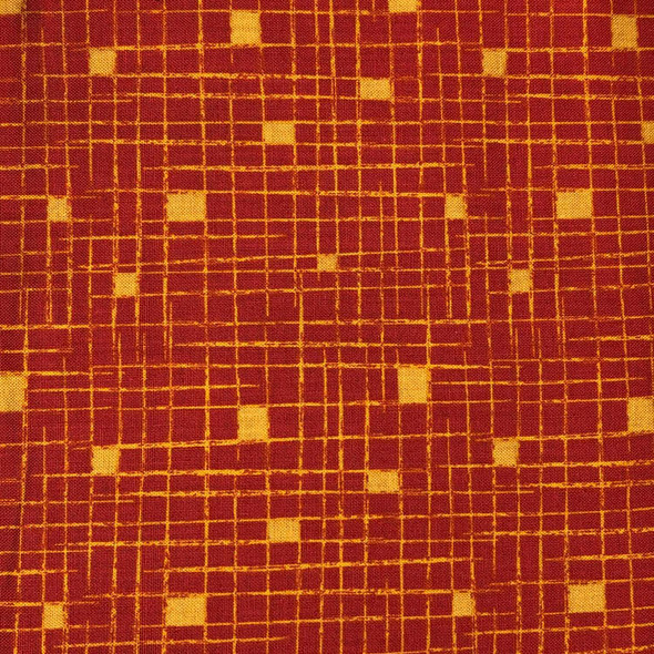 Benartex - Modern Marks - Abstract Plaid - Orange