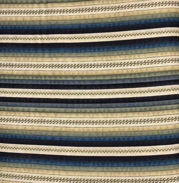 Benartex - Wool - Stripes - Blue - Green | Sit n' Sew Fabrics By the Yard