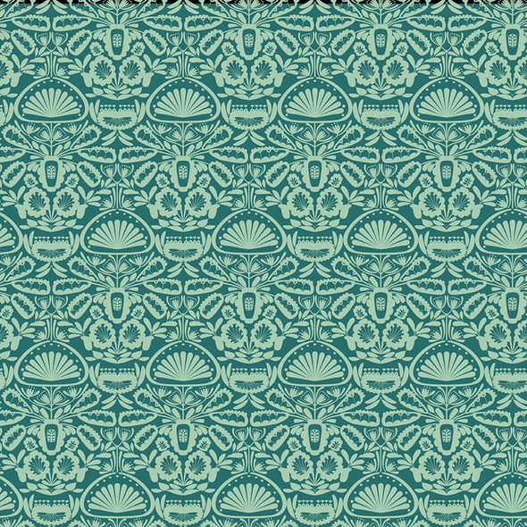 Punakaiki - Floral Lace - Aqua