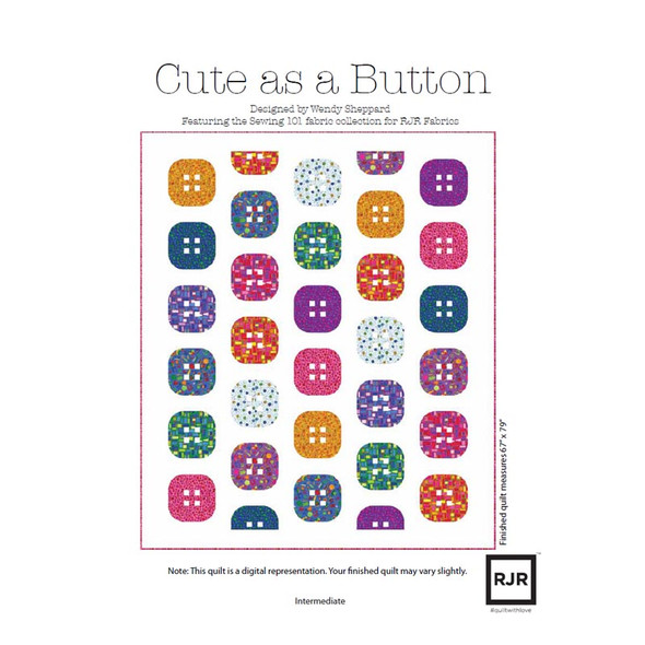 Cute as a Button Quilt Pattern | FREE QUILT PATTERN | Sit n' Sew Fabrics  |  Sit n' Sew