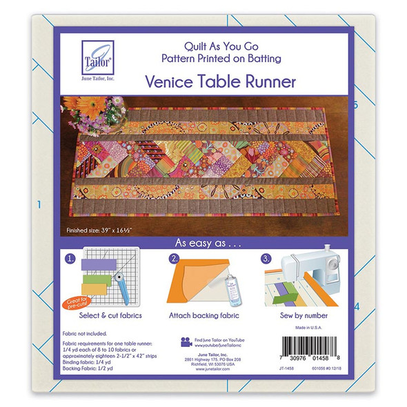 June Tailor - Quilt As You Go - Venice Table Runner