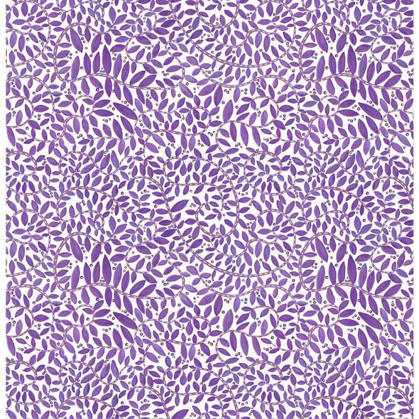 Benartex - Folkscapes - Fantasy Fern - Purple/White