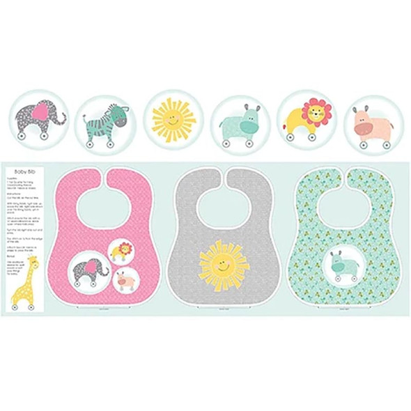 Benartex - My Little Sunshine - Bib Panel Jungle Animals - Multi