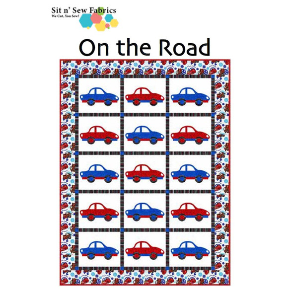 On the Road - Cars Inspired - Ready-to-Sew Quilt Kit