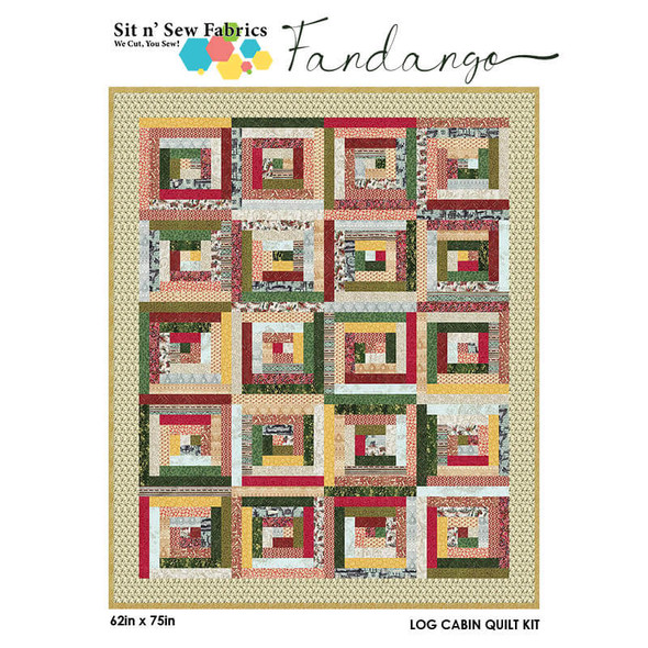 Fandango Log Cabin Quilt Kit