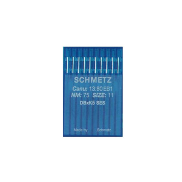 Schmetz 75/11 (DBxK5) Light Ball Point Embroidery Needles: Ideal for delicate fabrics and fine embroidery. Prevents snags and breakage.