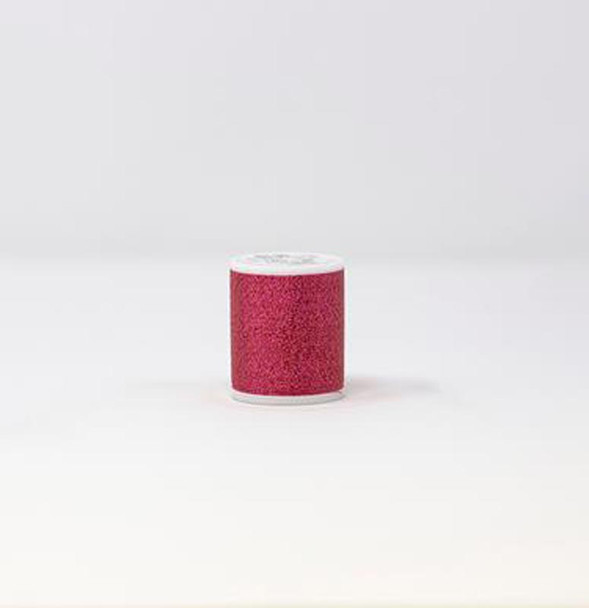 Coral Rose Madeira Metallic embroidery thread spool