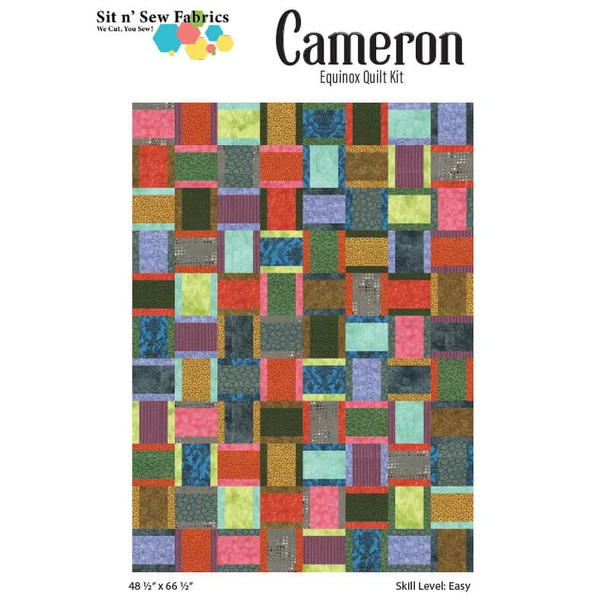 Cameron Equinox quilt kit with coordinating fabric
