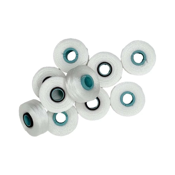 Magna Glide - Style L, Polyester Bobbins - 10 Pack product shown for scale and