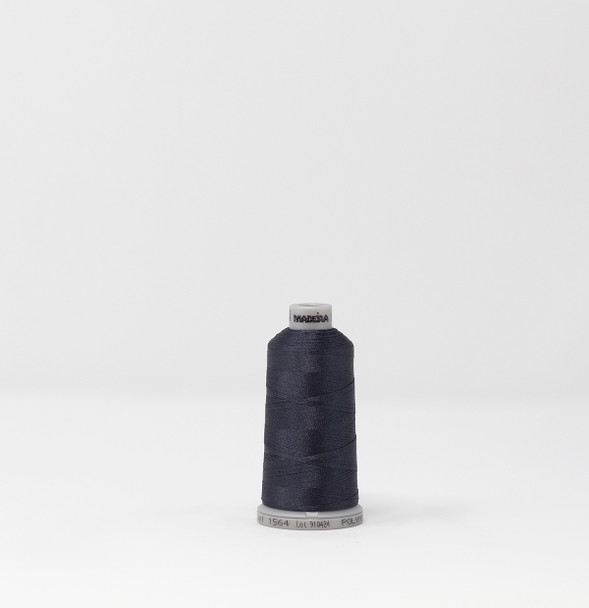 1564 Dark Pewter Madeira Polyneon 40wt 1100 Yard Polyester embroidery thread spool