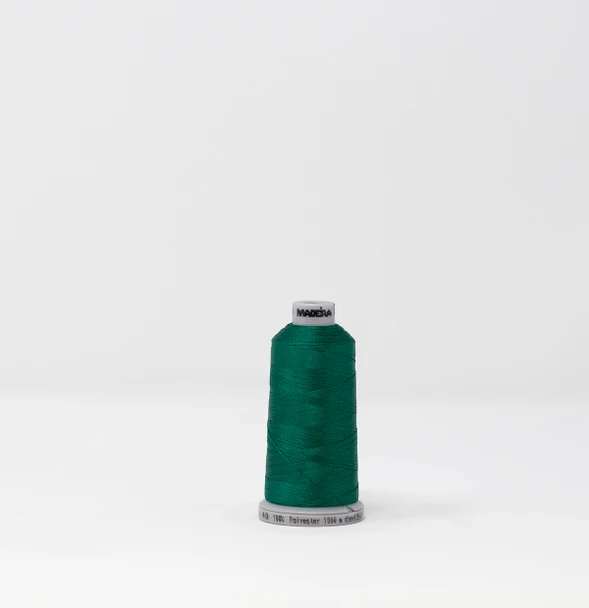 1580 Jungle Green Madeira Polyneon 40wt 1100 Yard Polyester embroidery thread spool