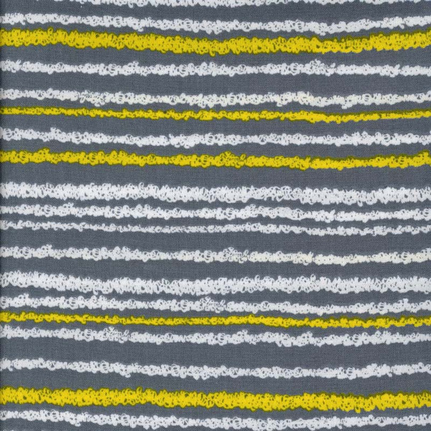 Benartex - Bumble Bumble - Stripes - Gray/Yellow | Sit n' Sew Fabrics By the Yard