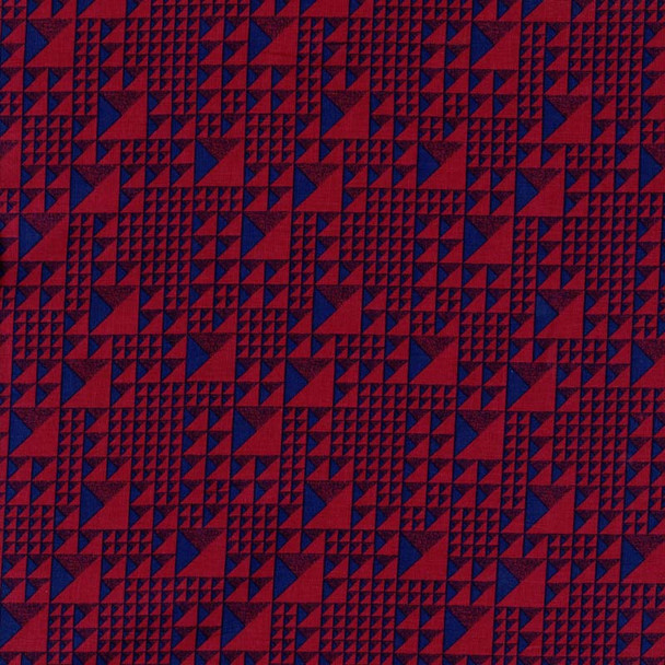 Navy/Red Romantic Rebel Geometric quilting fabric by Leutenegger