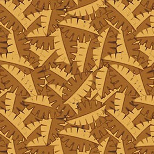 Benartex - Dino Age - Packed Ferns - Brown