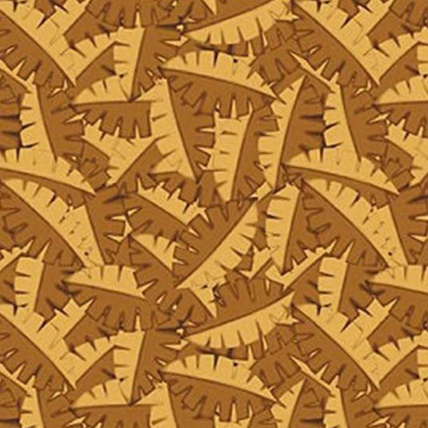 Brown Dino Age Packed Ferns quilting fabric by Benartex