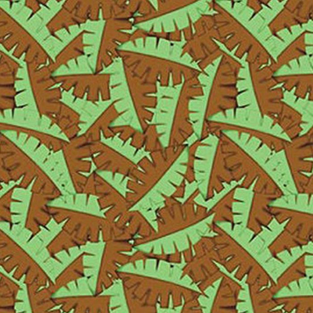 Benartex - Dino Age - Packed Ferns - Green/Brown