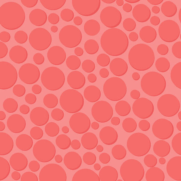Coral Molly Pop Shadow Dots quilting fabric by River's Bend