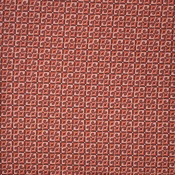 Red Cherry Blossoms Checkered Swirls quilting fabric by Henry Glass