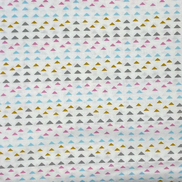 Multi Laugh Love Quilt Tiny Triangle Stripes quilting fabric by Henry Glass