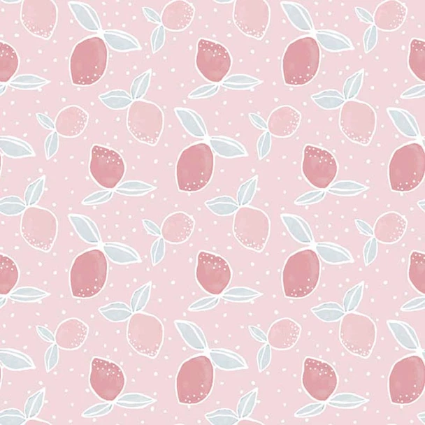 Pink Afternoon in the Park Citrus quilting fabric by River's Bend
