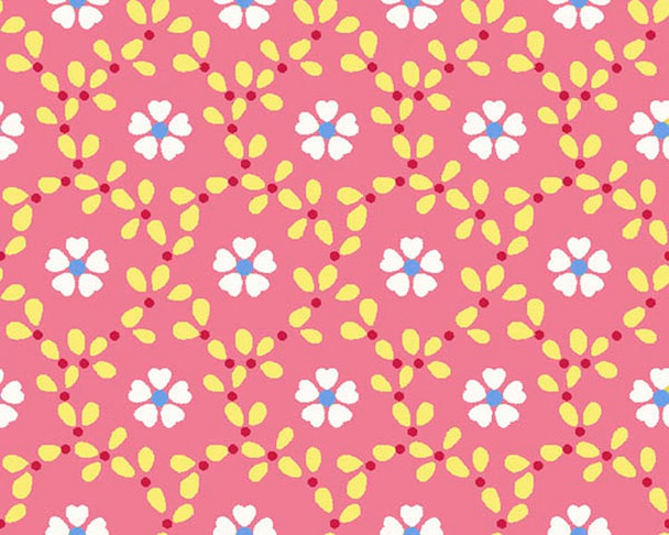 River's Bend - Cottage Blooms - Bloom Allover - Pink | Sit n' Sew Fabrics By the Yard