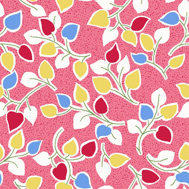 Pink Cottage Blooms Vines quilting fabric by River's Bend