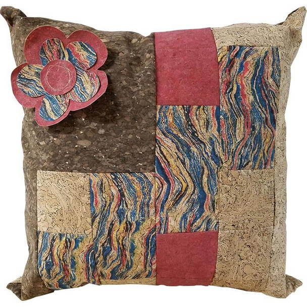 Cork Fabric - Precut Pillow Kit - Red