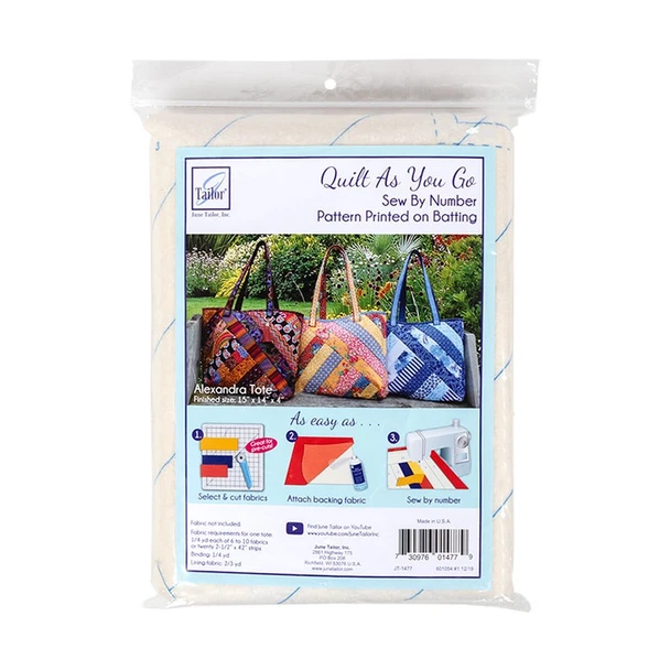 Alexandra Quilt As You Go Tote Bag quilting fabric by June Tailor