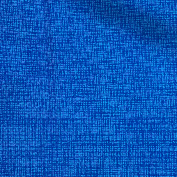 Electric Blue Color Weave Texture quilting fabric by Benartex