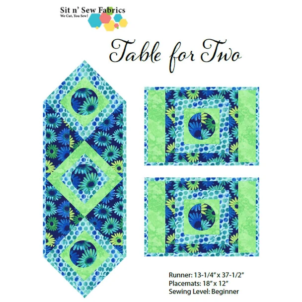 Table for Two - Dots - quilt kit with coordinating fabric