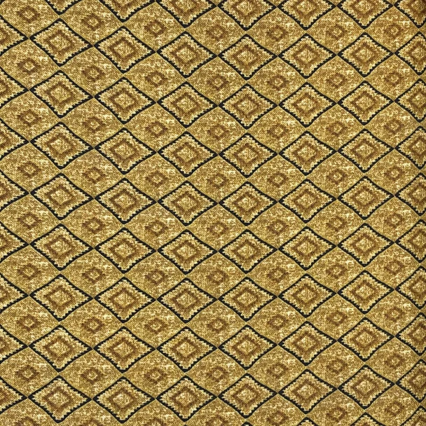 Tan Bear Paws Diamonds quilting fabric by Benartex