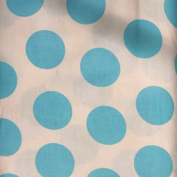 Blue Mon Cheri Large Polka Dots quilting fabric by RJR