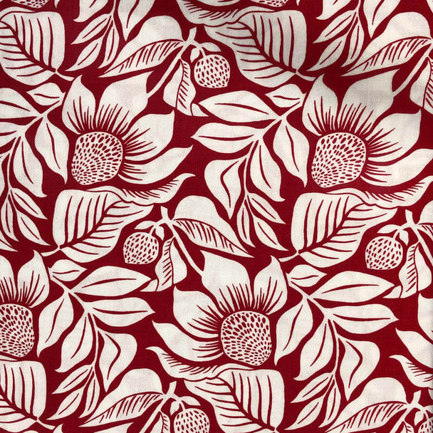 Studio E - Modern Mixers III - Large Blossoms - Red/White | Sit n' Sew Fabrics By the Yard