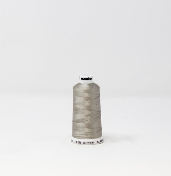 1405 Goose Gray Madeira Classic 1100 Yards Rayon embroidery thread spool