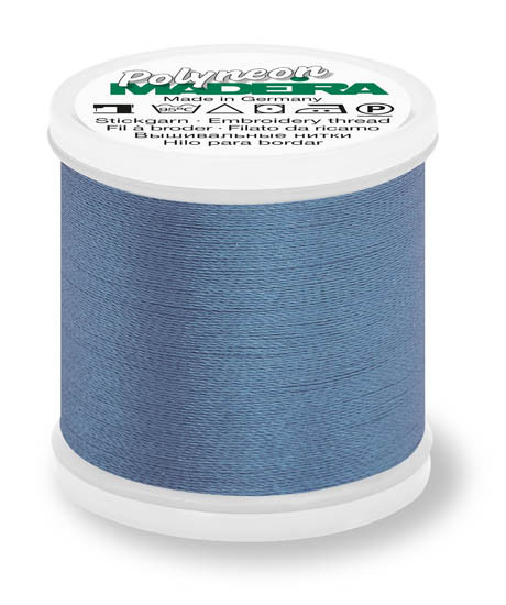 1775 True Blue Madeira Polyneon 220 Yards Polyester embroidery thread spool