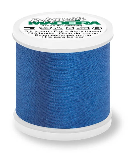 1829 Royal Blue Madeira Polyneon 220 Yards Polyester embroidery thread spool