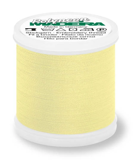 1866 Lemon Frost Madeira Polyneon 220 Yards Polyester embroidery thread spool