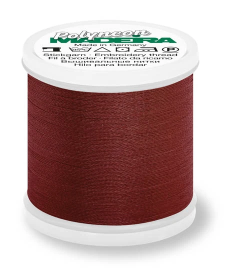 1958 Chestnut Madeira Polyneon 220 Yards Polyester embroidery thread spool