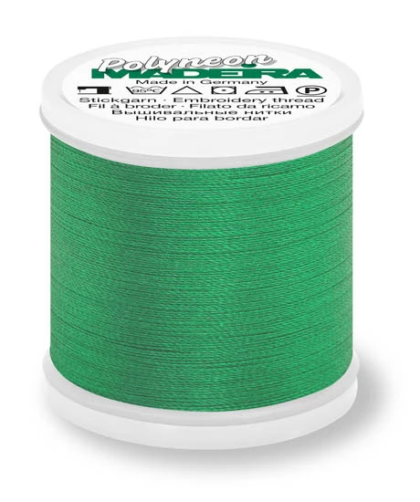 1989 True Green Madeira Polyneon 220 Yards Polyester embroidery thread spool