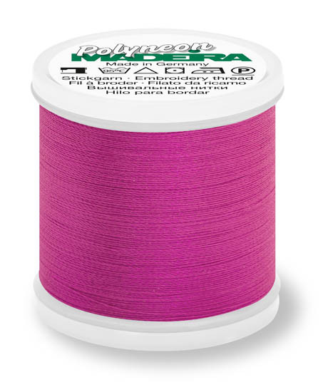 1990 Hot Pink Madeira Polyneon 220 Yards Polyester embroidery thread spool