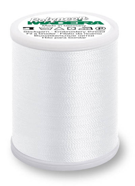 Madeira - Polyneon - Polyester Embroidery/Sewing Thread - 9847-1801 Bright White