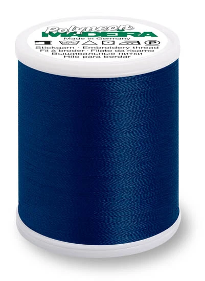 1843 Bright Blue Madeira Polyneon 1100 Yards Polyester embroidery thread spool