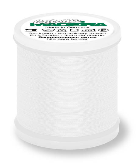 502 White Madeira Cotona Cotton embroidery thread spool