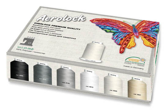 Madeira - Aerolock 125 - Polyester Overlock/Serger Thread - Miniking Box - Neutrals | Sit n' Sew