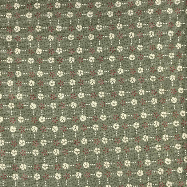 RJR - Summer Holiday - Flowers & Shells - Dk Sage | Sit n' Sew Fabrics By the Yard