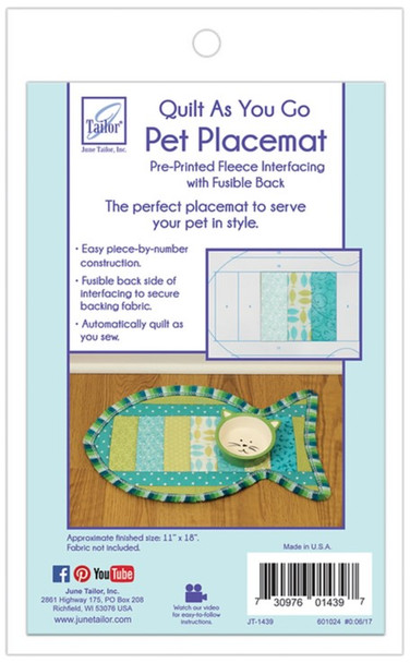 Quilt As You Go - Pet Placemat - Fish