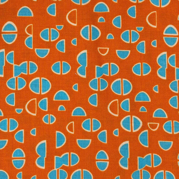 Benartex - Modern Marks - Abstract Circles - Orange