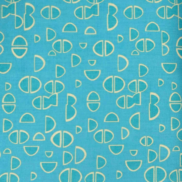 Benartex - Modern Marks - Abstract Circles - Aqua | Sit n' Sew Fabrics By the Yard