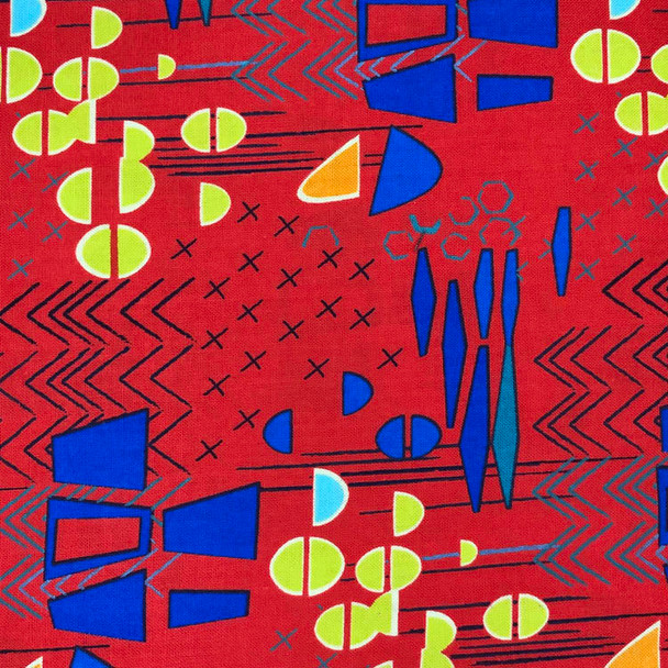Benartex - Modern Marks - Abstract Art - Red | Sit n' Sew Fabrics By the Yard