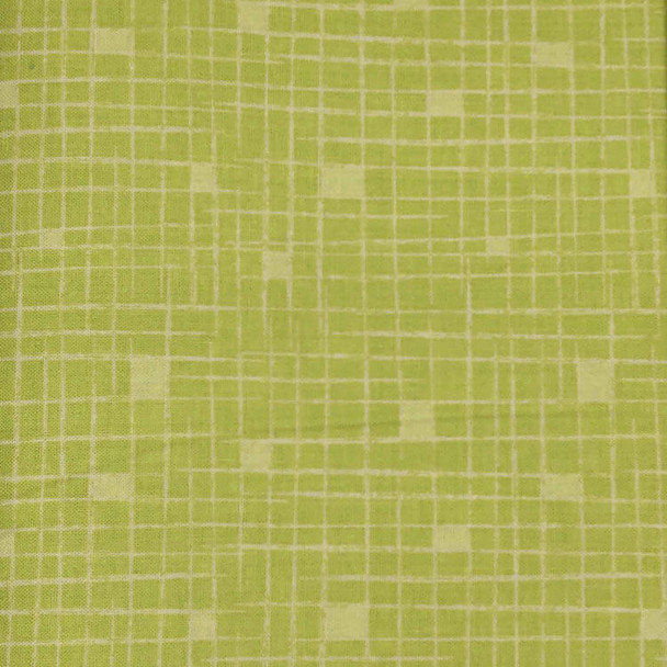 Benartex - Modern Marks - Abstract Plaid - Lt Green | Sit n' Sew Fabrics By the Yard
